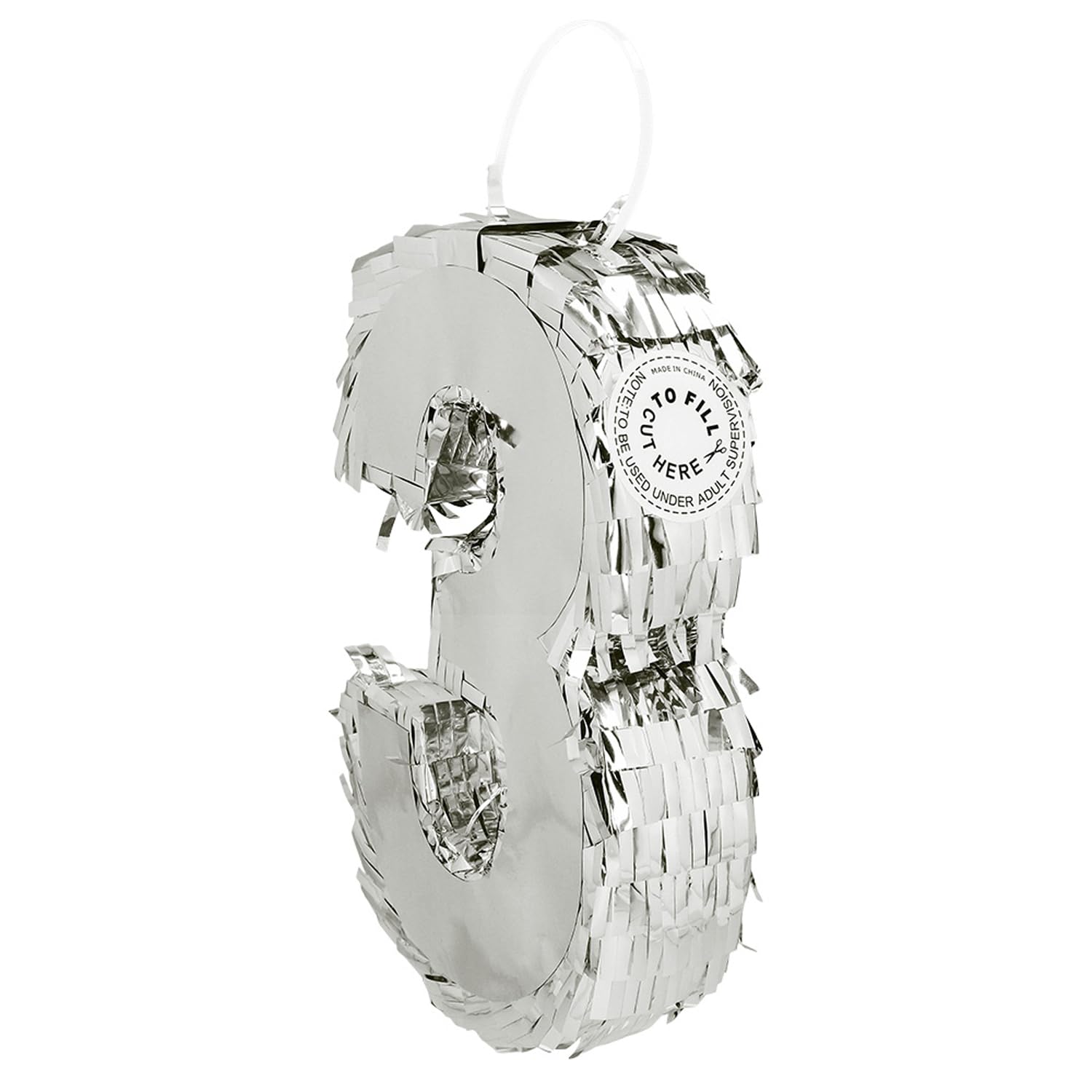 boland-decorations-zahlen-pinata-3-silber-25x16x5-cm image 3