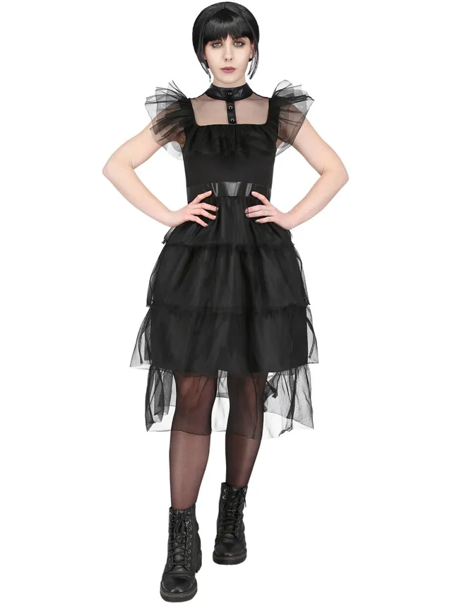 smiffys-fever-gothic-prom-kost-mkleid-schwarz-damen image 1