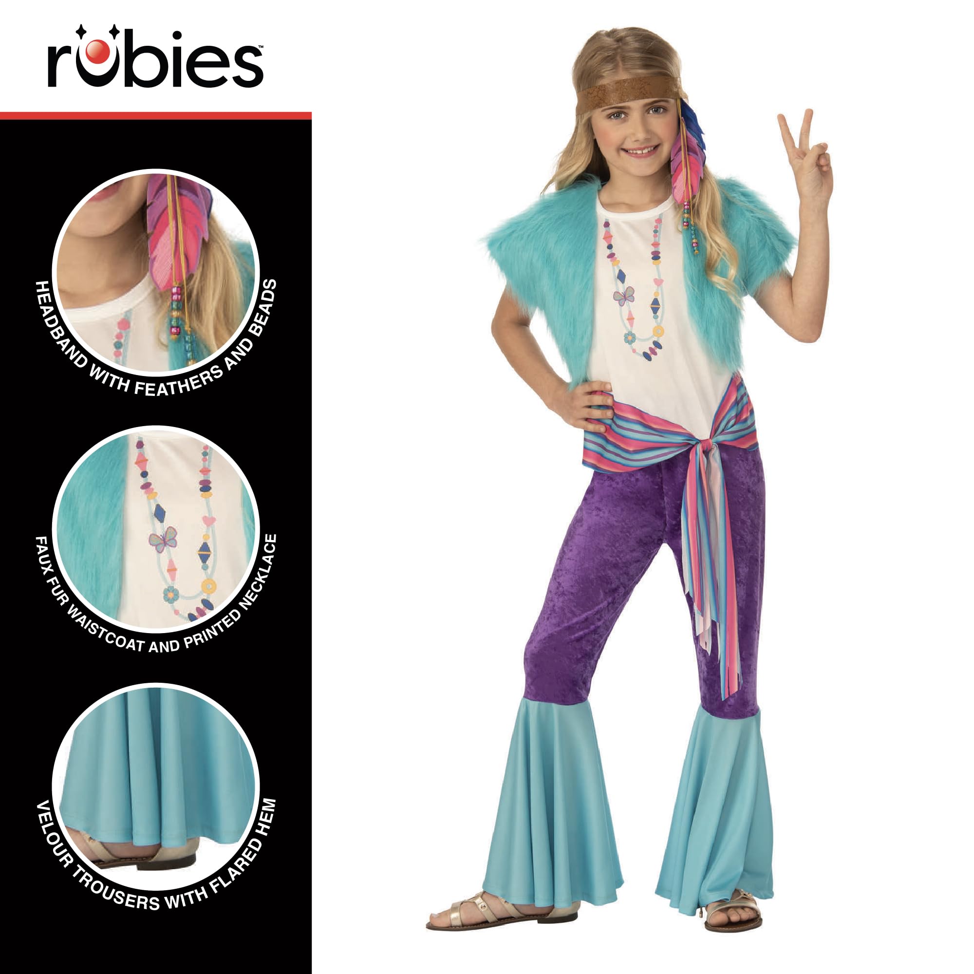 rubie-s-deluxe-hippie-kost-m-m-dchen-xl-60er-mit-weste image 3