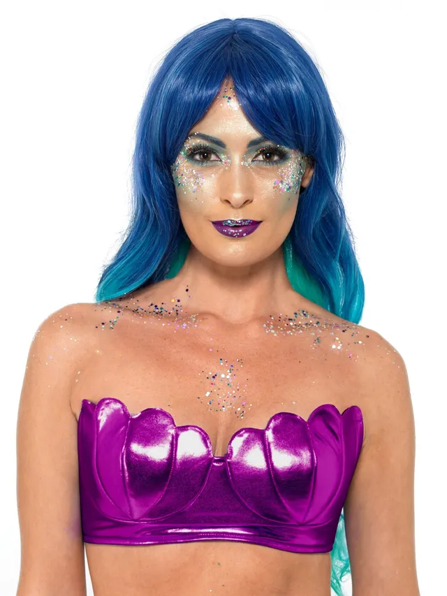 smiffys-fever-mermaid-muschel-bh-top-lila-metallic image 1