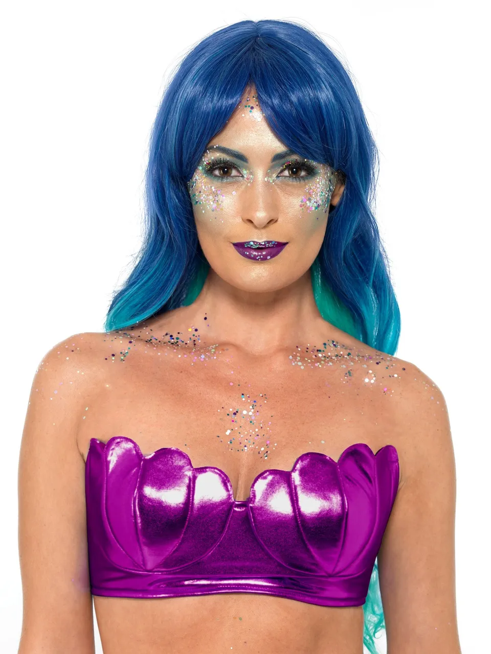 smiffys-fever-mermaid-muschel-bh-top-lila-metallic image 1