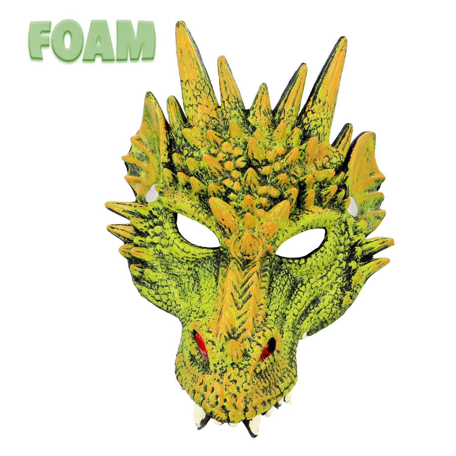 boland-56742-drachen-halbmaske-gr-n-schaumstoff image 2