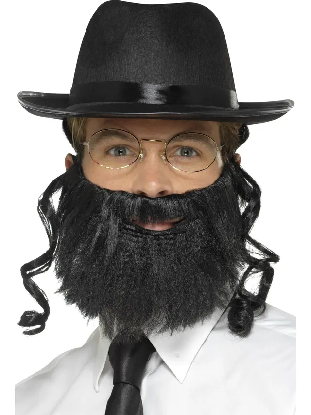 smiffys-fever-rabbi-kit-kost-m-set-schwarz-mit-bart image 1