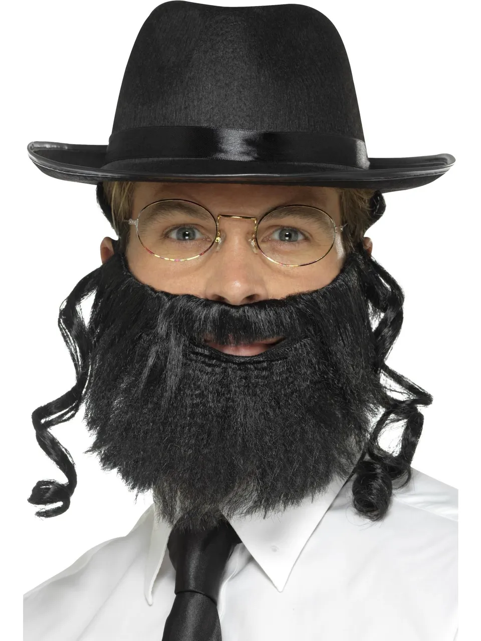 smiffys-fever-rabbi-kit-kost-m-set-schwarz-mit-bart image 1