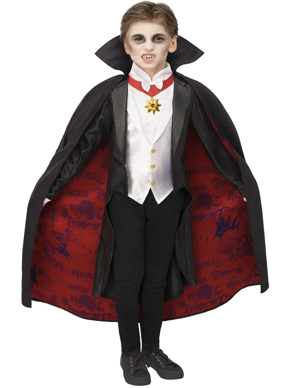 smiffys-fever-dracula-kost-m-kinder-vampir-s-4-6-umhang image 1