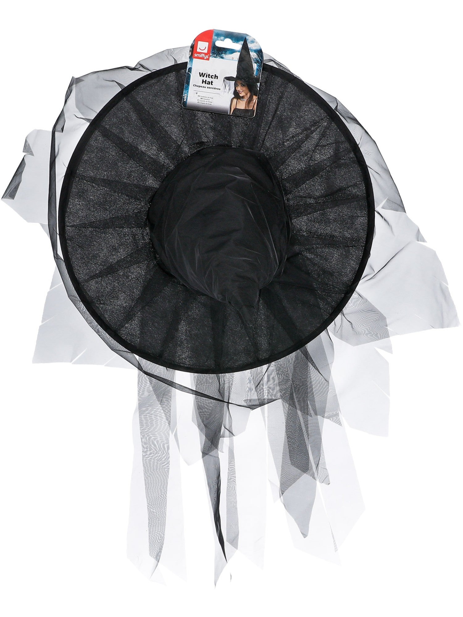 smiffys-fever-hexenhut-schwarz-mit-t-llschleier image 4