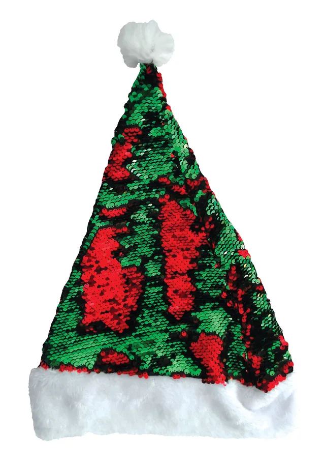 rubies-weihnachtsm-tze-pailletten-rot-gr-n-nikolaus image 1