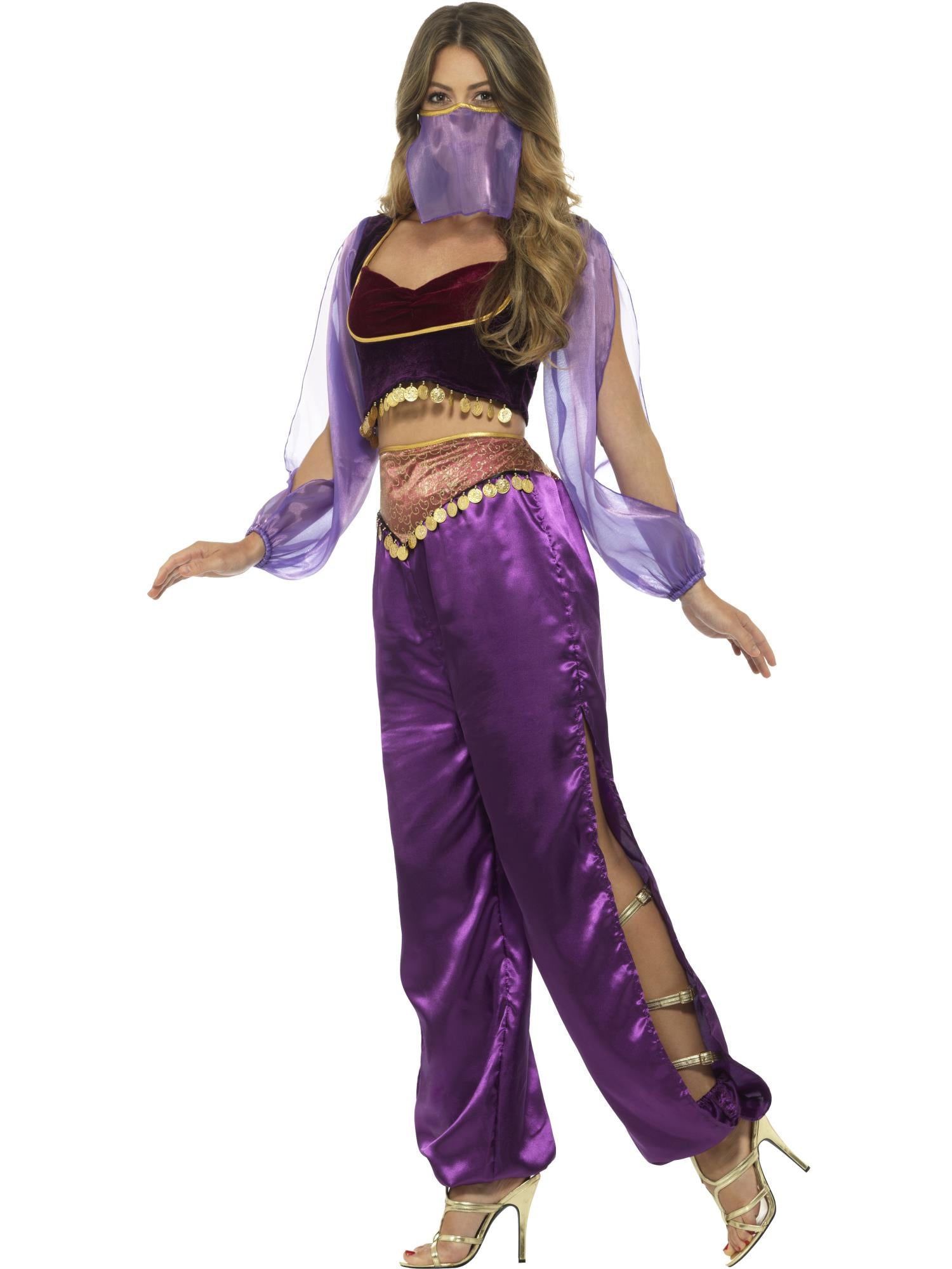 smiffys-fever-arabian-princess-kost-m-lila-damen-3-tlg image 3