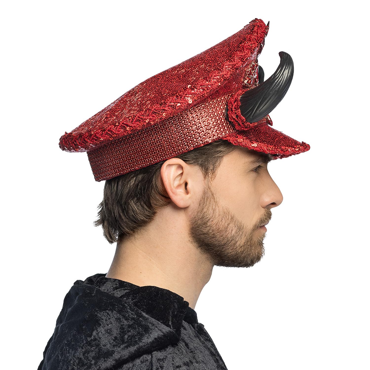 boland-headwear-teufel-m-tze-pailletten-rot-mit-h-rnern image 4