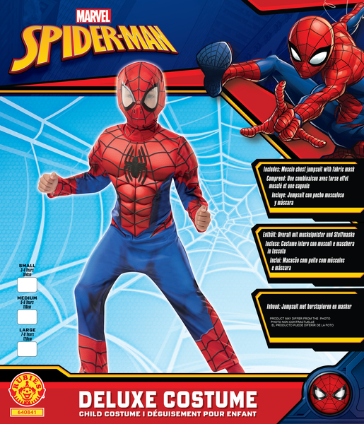 rubies-spider-man-luxe-kost-m-jersey-rot-blau-mit-muskeln-haube image 2