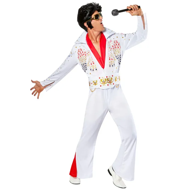 rubie-s-deluxe-elvis-kost-m-herren-wei-einheitsgr-e image 1