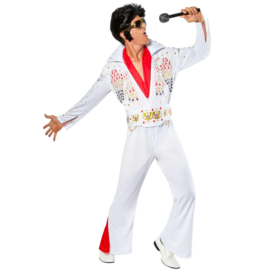 rubie-s-deluxe-elvis-kost-m-herren-wei-einheitsgr-e image 1