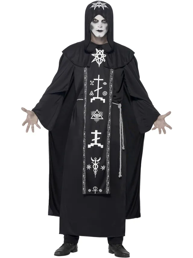 smiffys-fever-dark-arts-ritual-kost-m-schwarz-mit-kapuze image 1