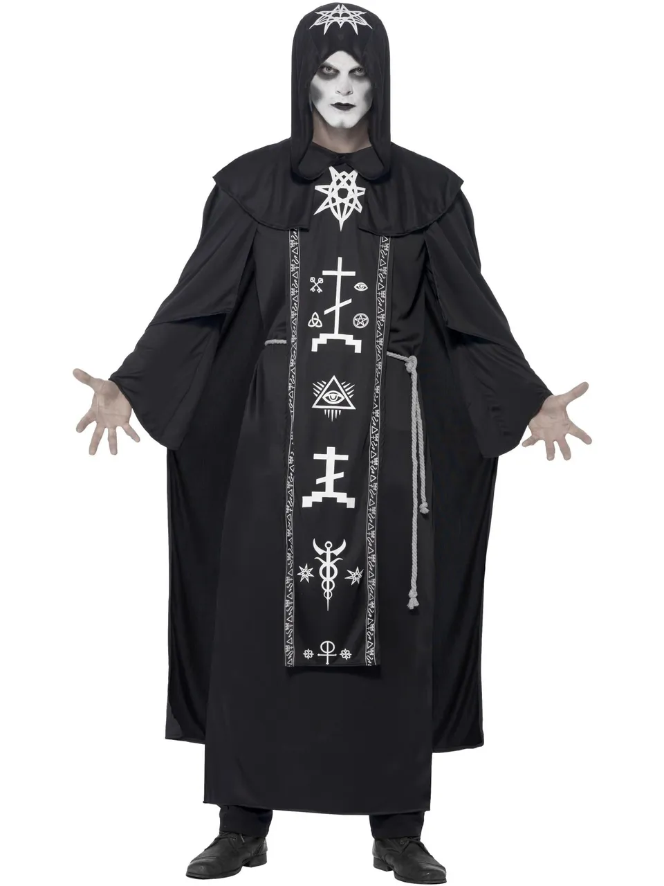 smiffys-fever-dark-arts-ritual-kost-m-schwarz-mit-kapuze image 1