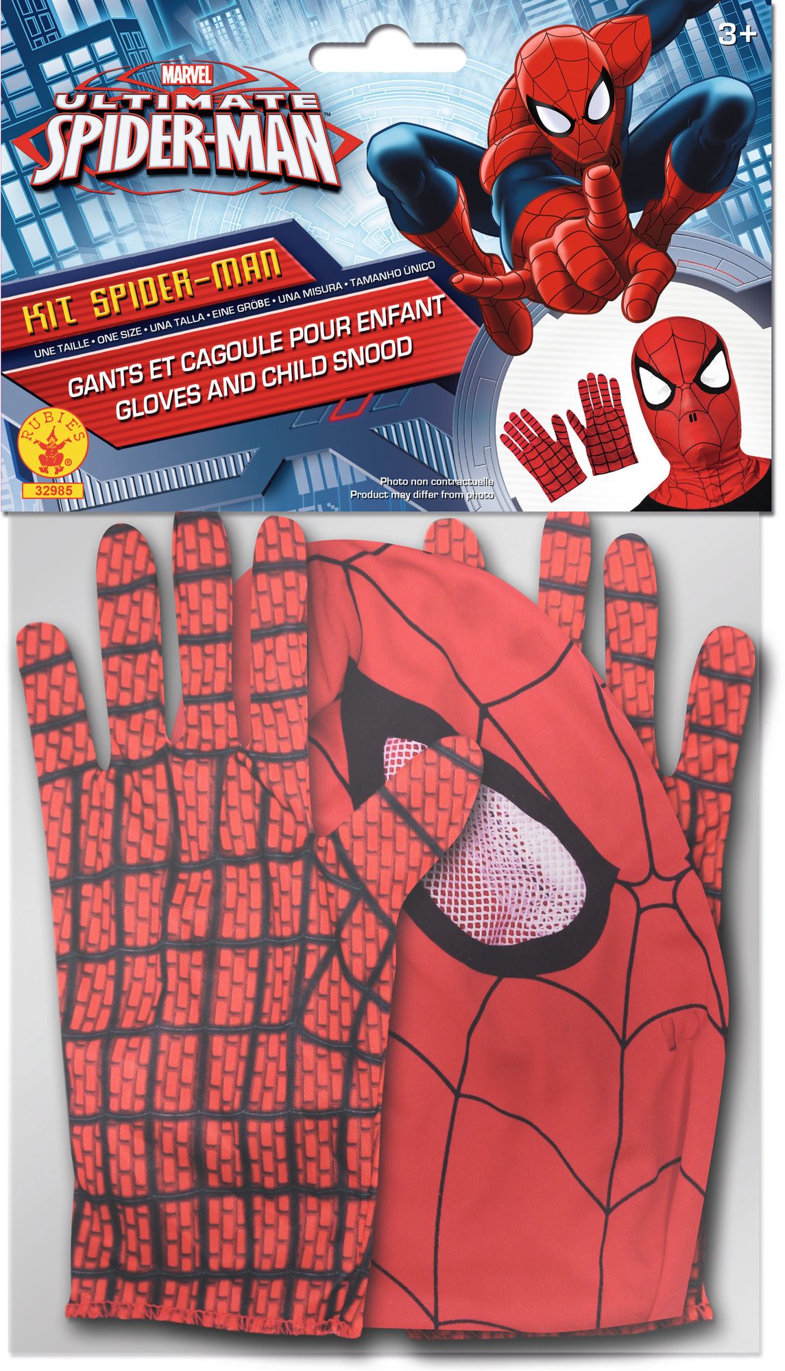 rubies-spider-man-set-maske-handschuhe-rot-jersey image 2