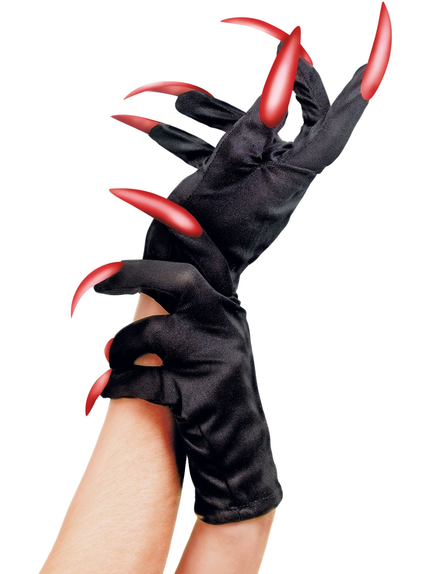 smiffys-makeup-fx-halloween-handschuhe-glitzer-n-gel-schwarz image 1