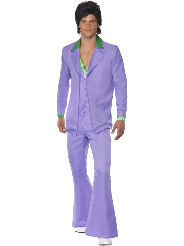 smiffys-fever-lavender-1970s-suit-kost-m-herren-m-lila image 1
