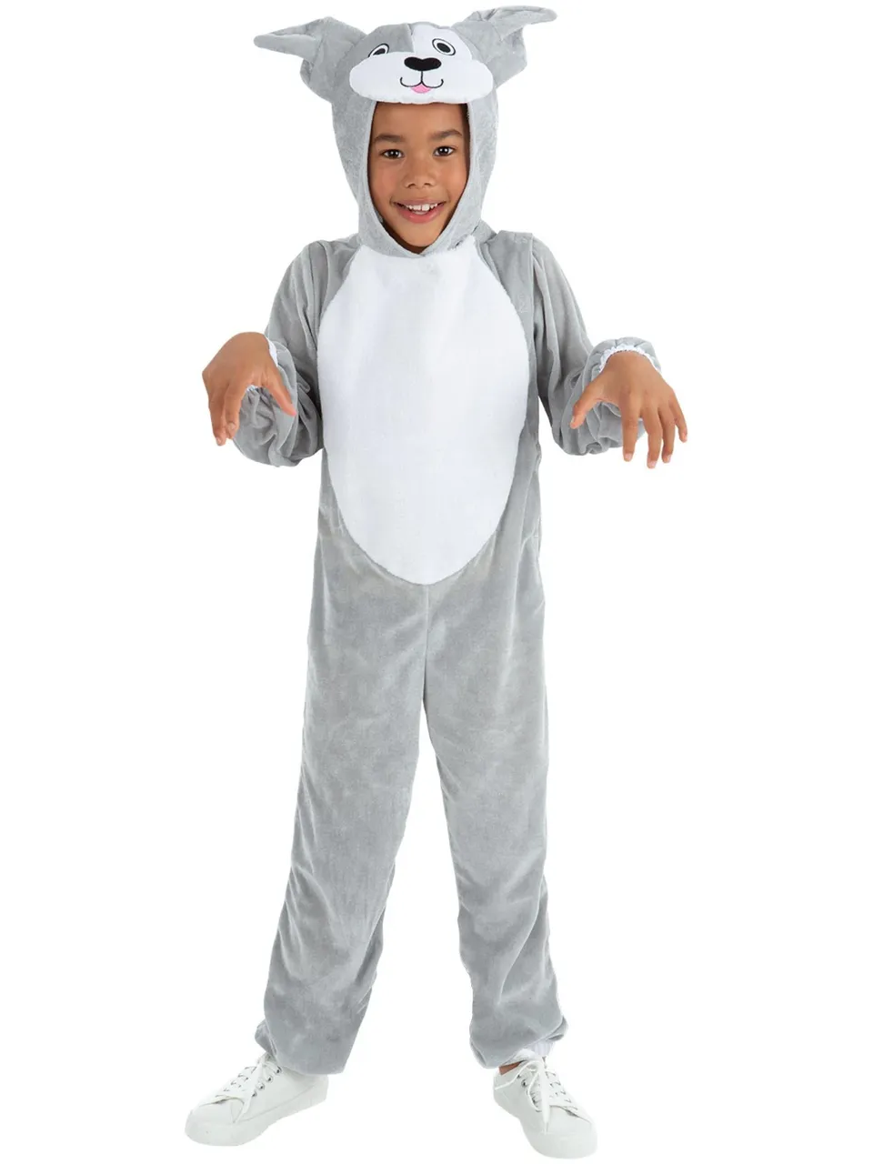 smiffys-fever-hund-kost-m-kinder-grau-m-7-9-jahre image 1