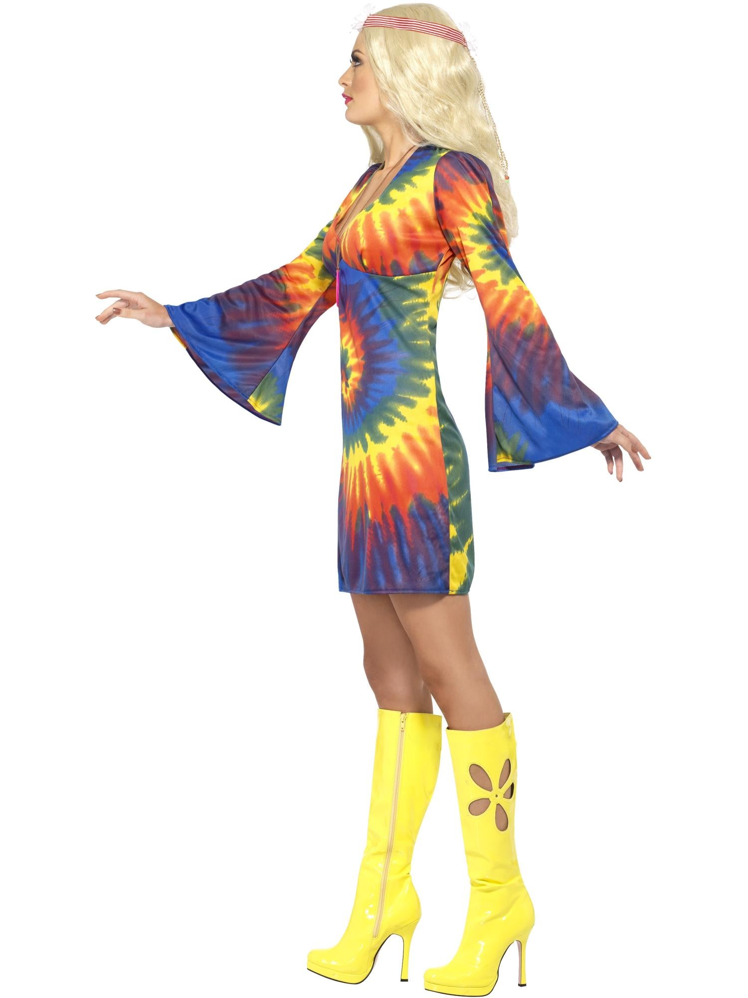 smiffys-fever-1960s-tie-dye-kost-m-damen-bunt image 3
