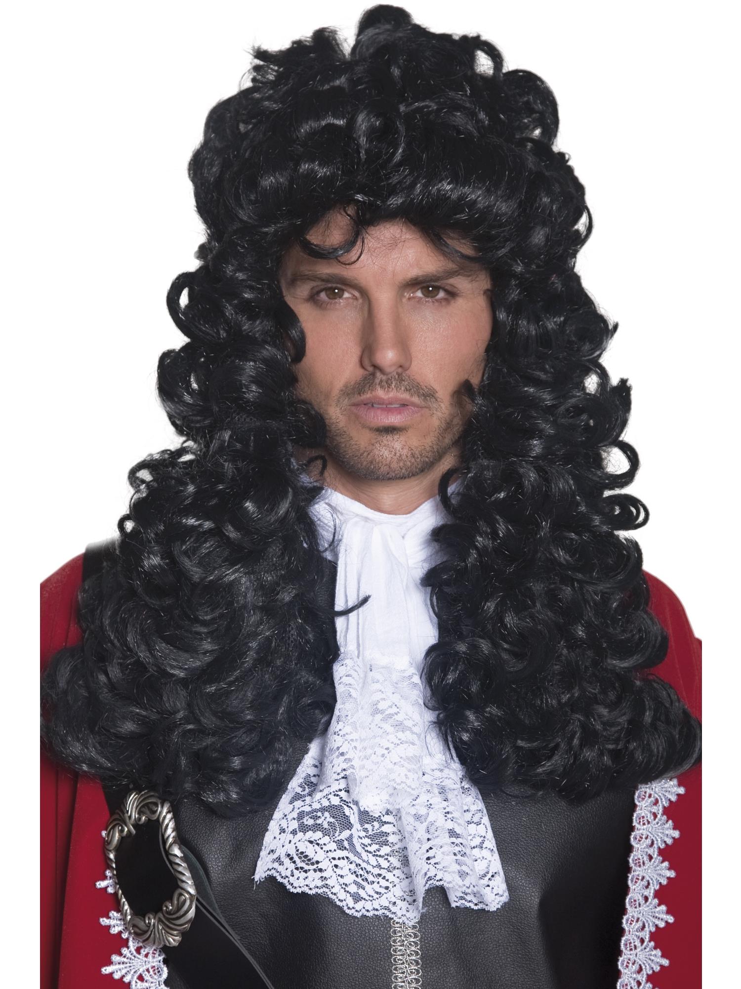 smiffys-fever-pirat-per-cke-schwarz-lang-lockig-herren image 1