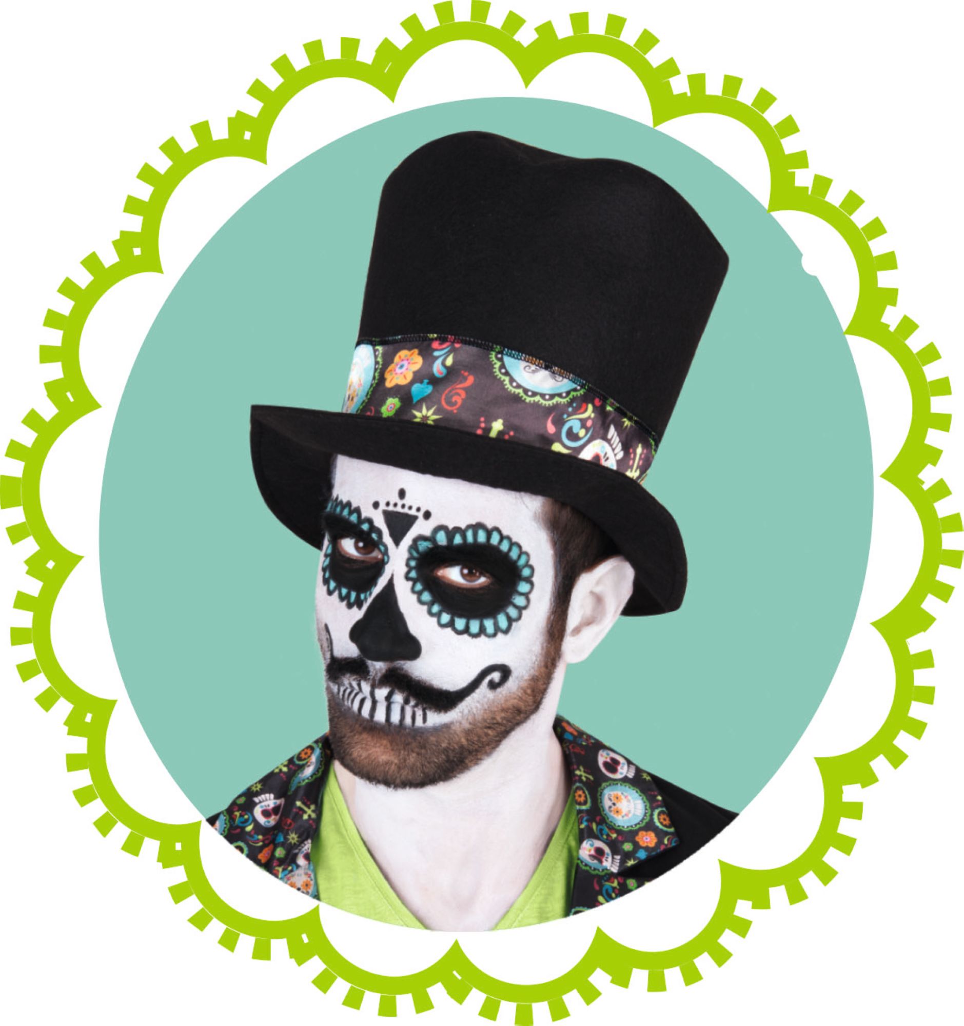 rubies-dia-de-los-muertos-herrenkost-m-mit-zylinder image 2