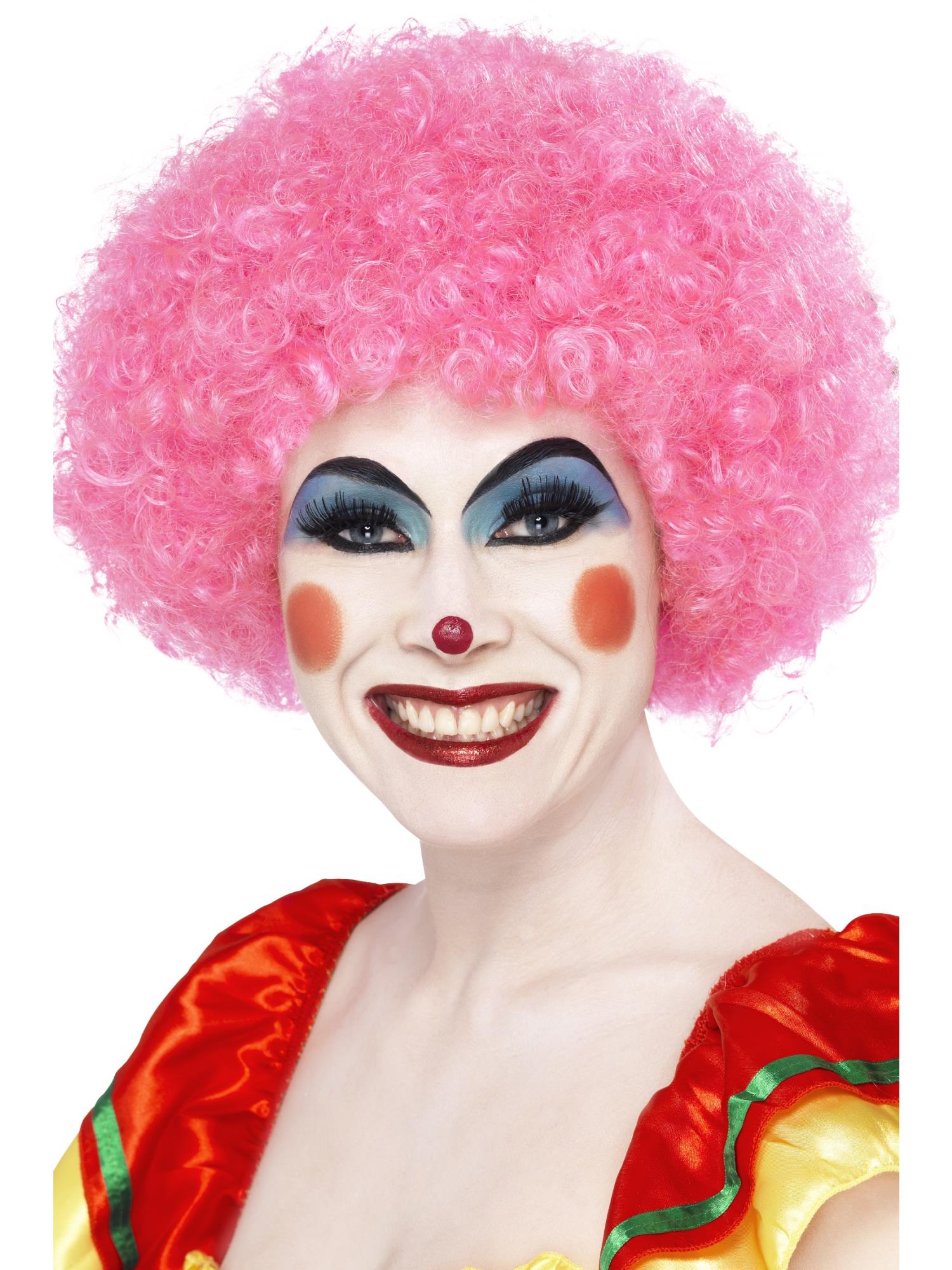 smiffys-fever-crazy-clown-per-cke-afro-rot-einheitsgr-e image 3