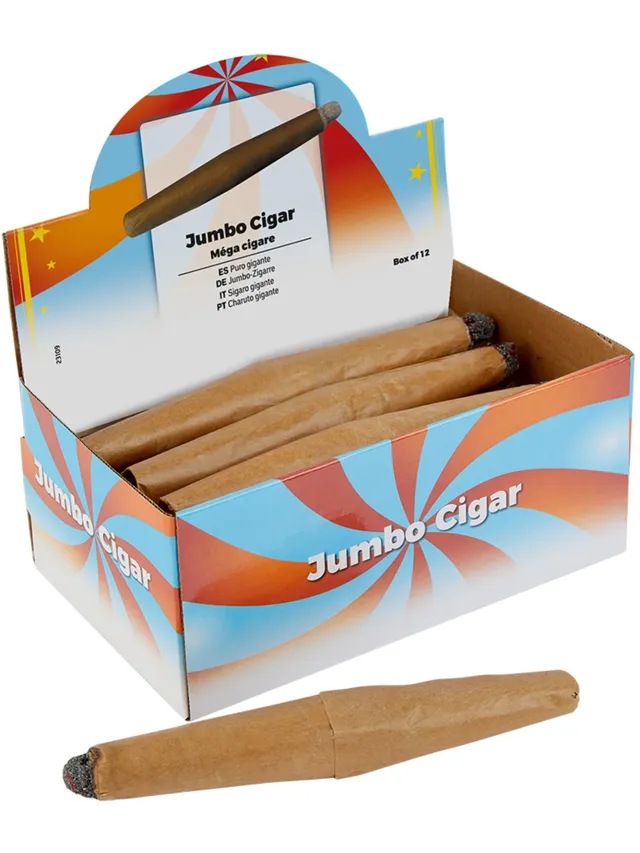 smiffys-fever-jumbo-zigarre-fake-zubeh-r-braun-12er image 1
