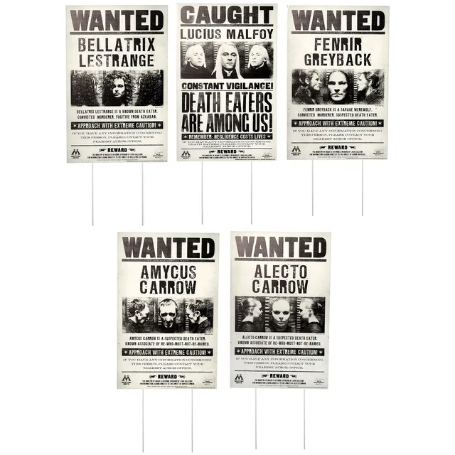rubie-s-deluxe-harry-potter-wanted-schilder-5er-rasendeko image 1