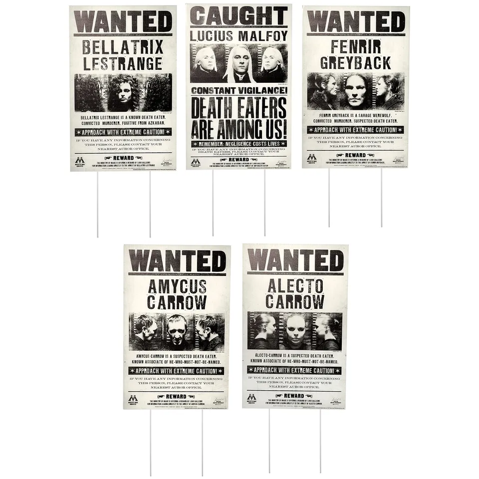rubie-s-deluxe-harry-potter-wanted-schilder-5er-rasendeko image 1