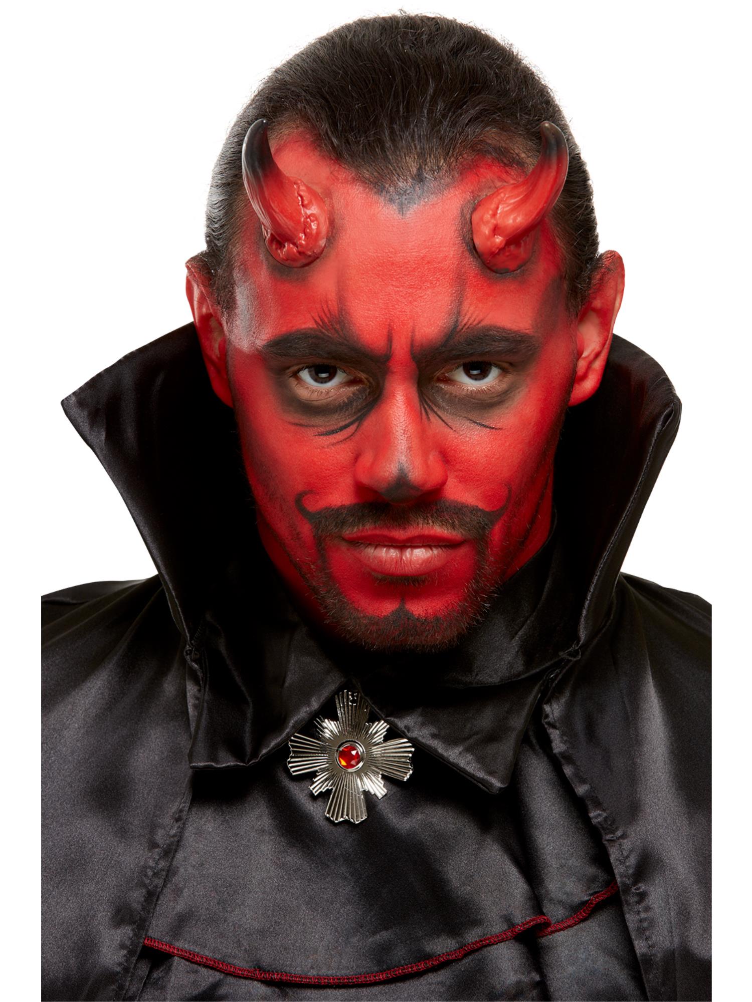 smiffys-makeup-fx-devil-schminkset-rot-schwarz-h-rner image 1