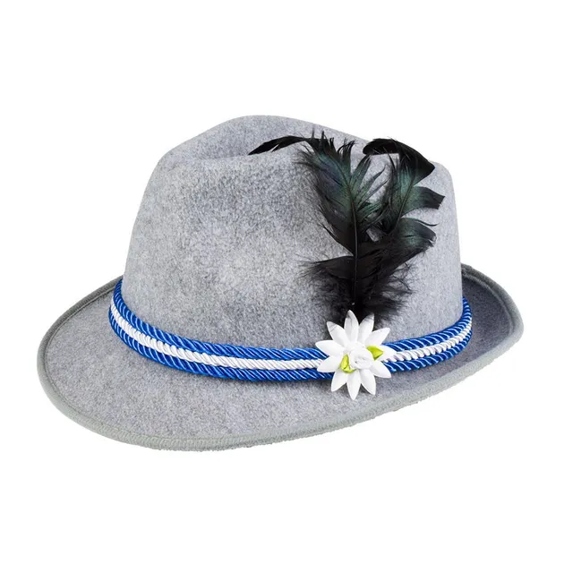 boland-headwear-tiroler-volksfest-hut-grau-mit-feder image 1