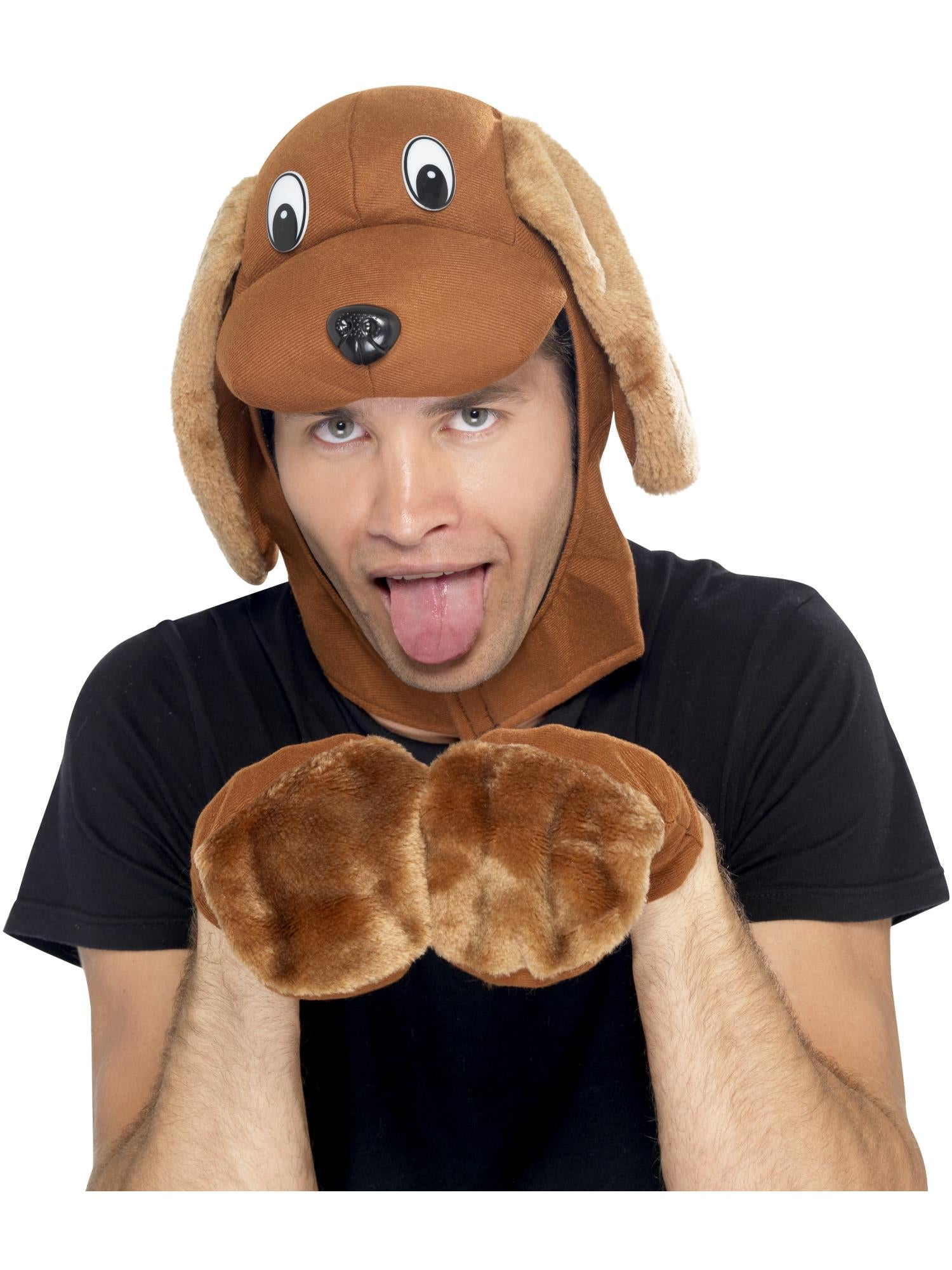 smiffys-fever-hund-kost-m-m-tze-handschuhe-braun image 1