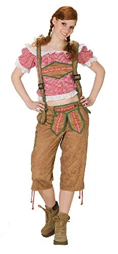 rubie-s-deluxe-karierte-trachtenbluse-rot-wei-gr-44 image 1