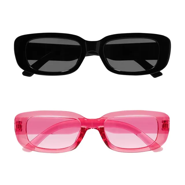 boland-partybrille-techno-brille-ohne-st-rke-schwarz-rosa image 1
