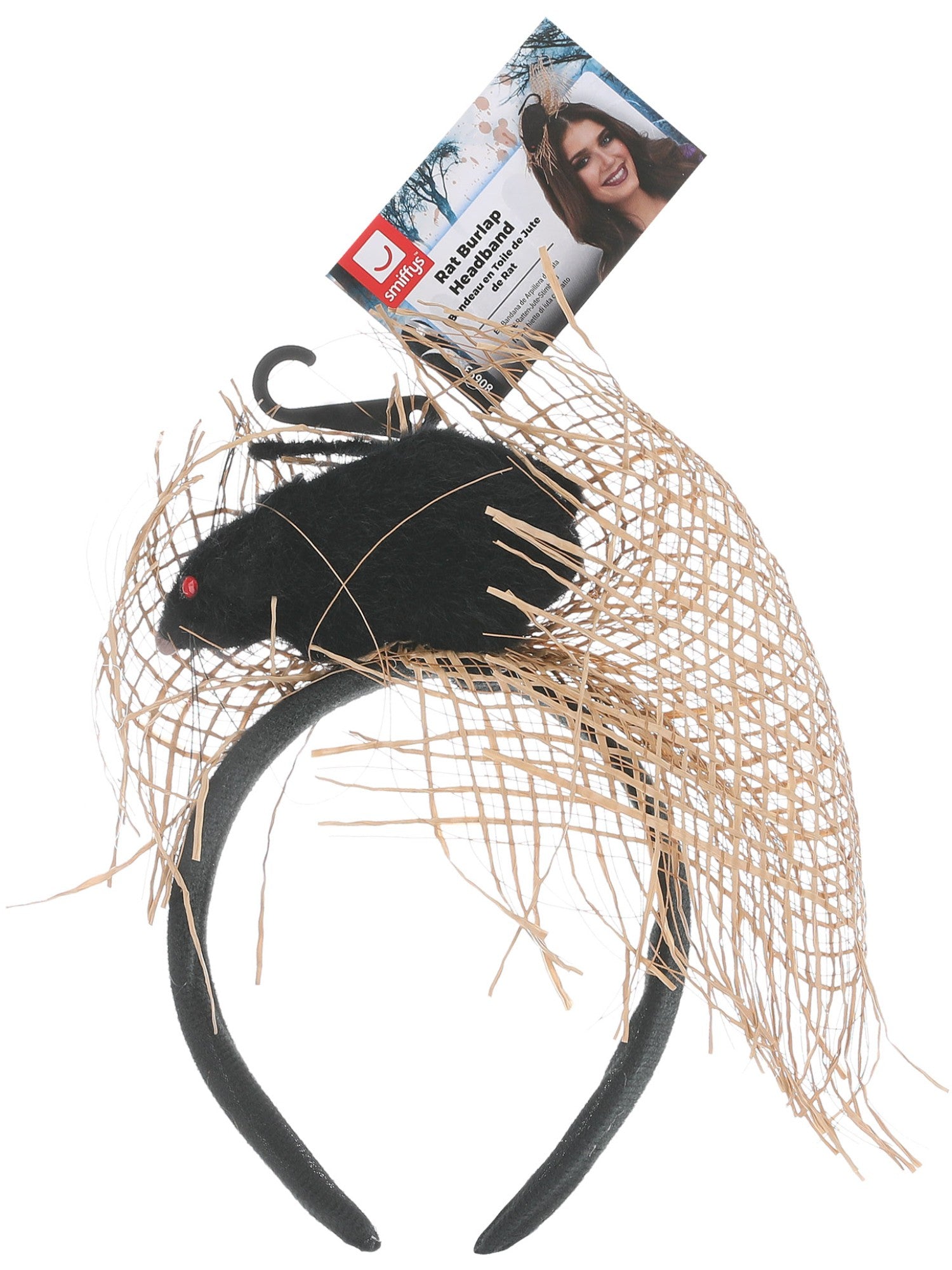 smiffys-fever-ratten-haarreif-halloween-schwarz image 2