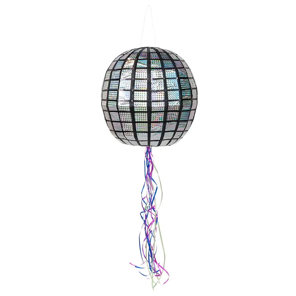 boland-pinata-discokugel-30-cm-pull-pinata-partyspiel-silber image 1