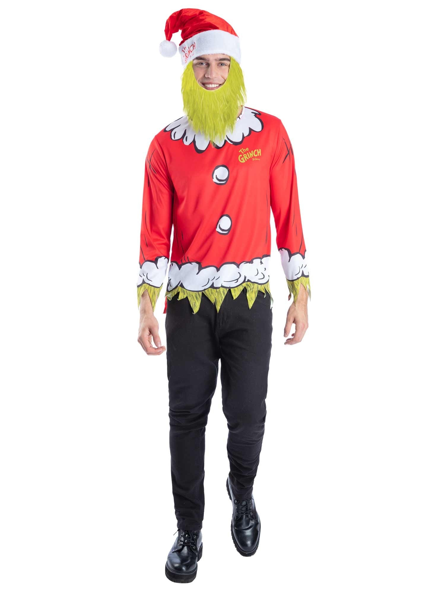 smiffys-fever-grinch-santa-kit-kost-mset-rot-gr-l image 4