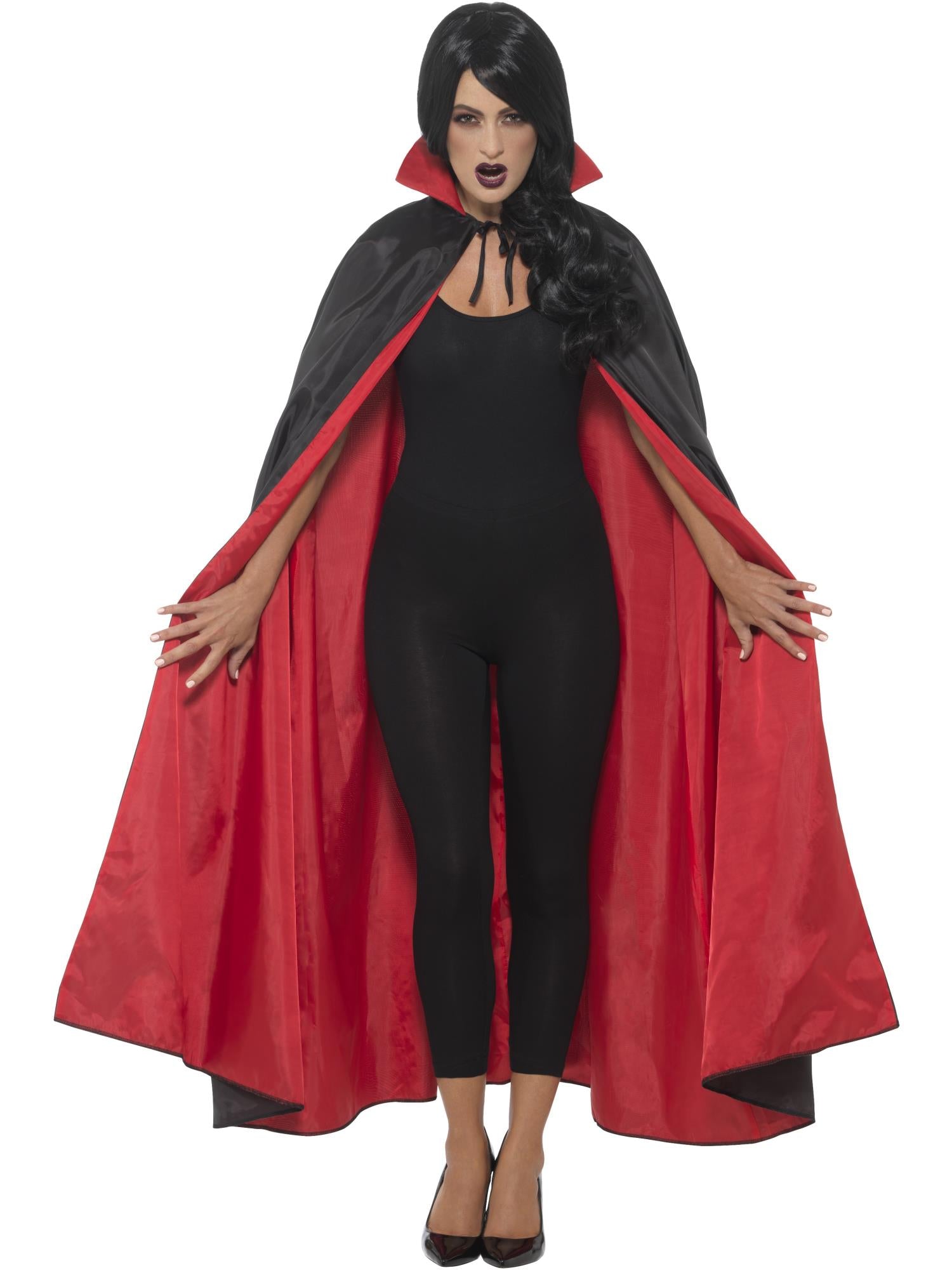 smiffys-fever-vampir-umhang-wende-cape-schwarz-rot image 5