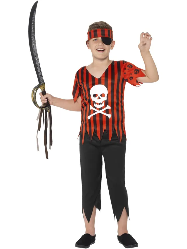 smiffys-fever-pirat-kost-m-kinder-rot-10-12-jahre-l image 1