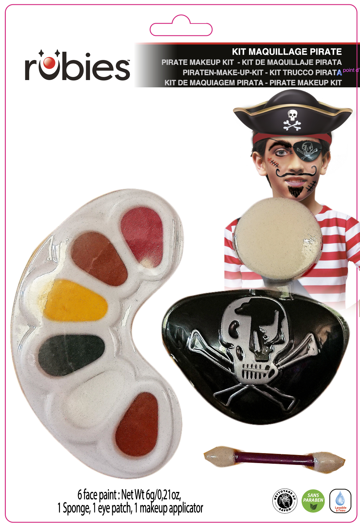 rubies-maquillage-piraten-schminkpalette-kinder-6-farben image 2