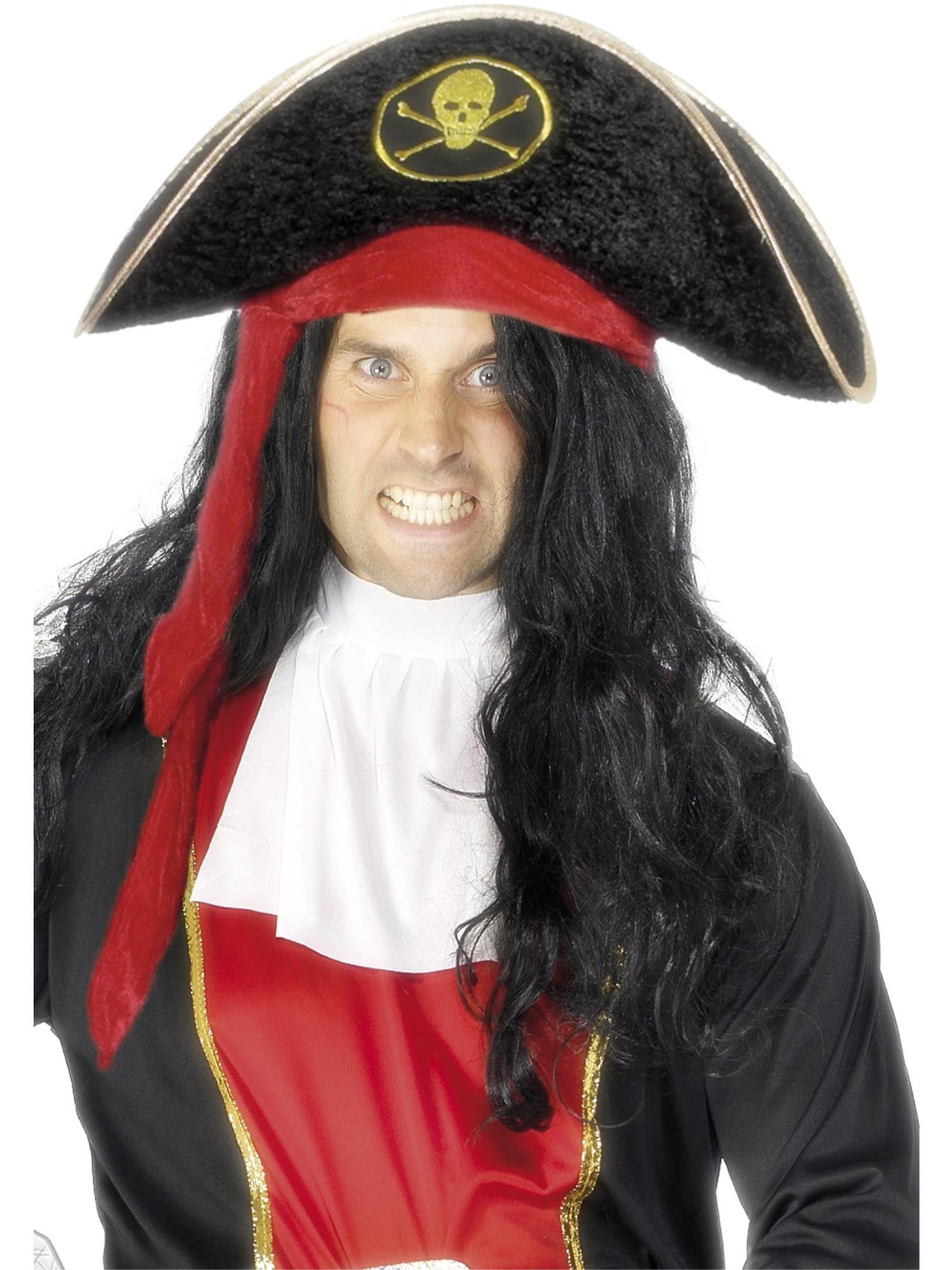 smiffys-fever-piratenhut-schwarz-totenkopf-einheitsgr image 2