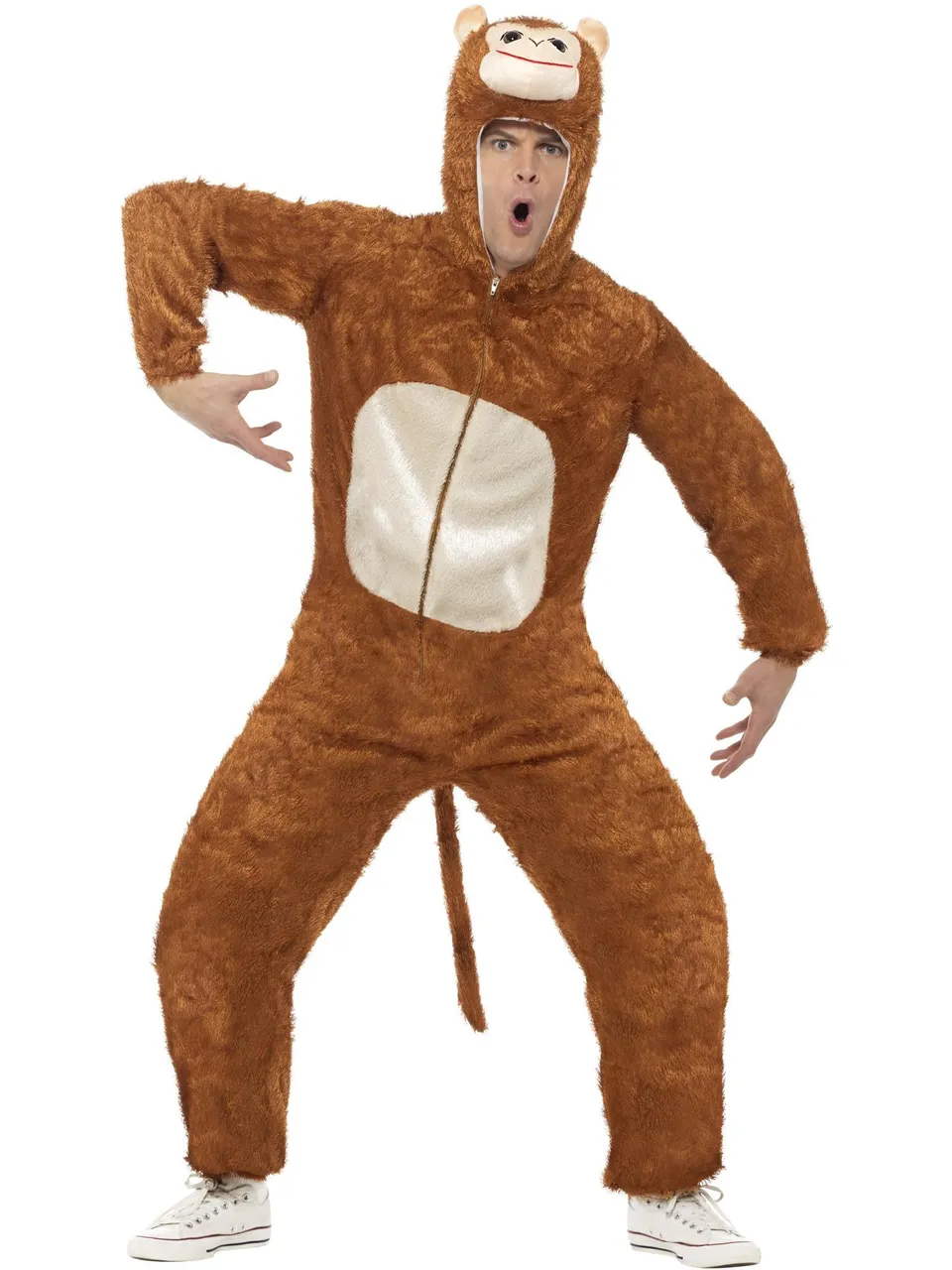 smiffys-fever-monkey-affe-kost-m-overall-braun-m-l image 1