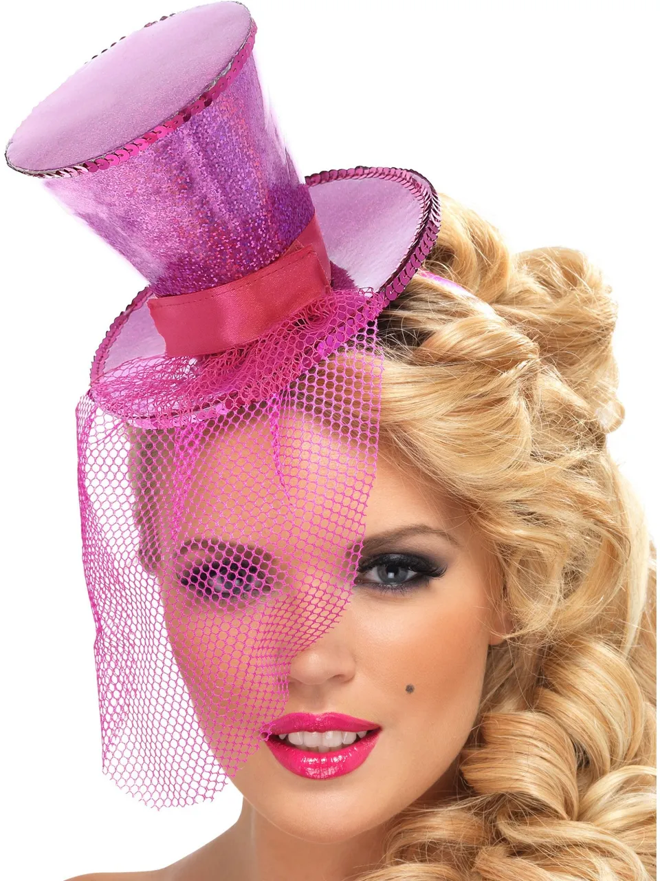 smiffys-fever-mini-zylinder-haarreif-pink-einheitsgr-e image 1