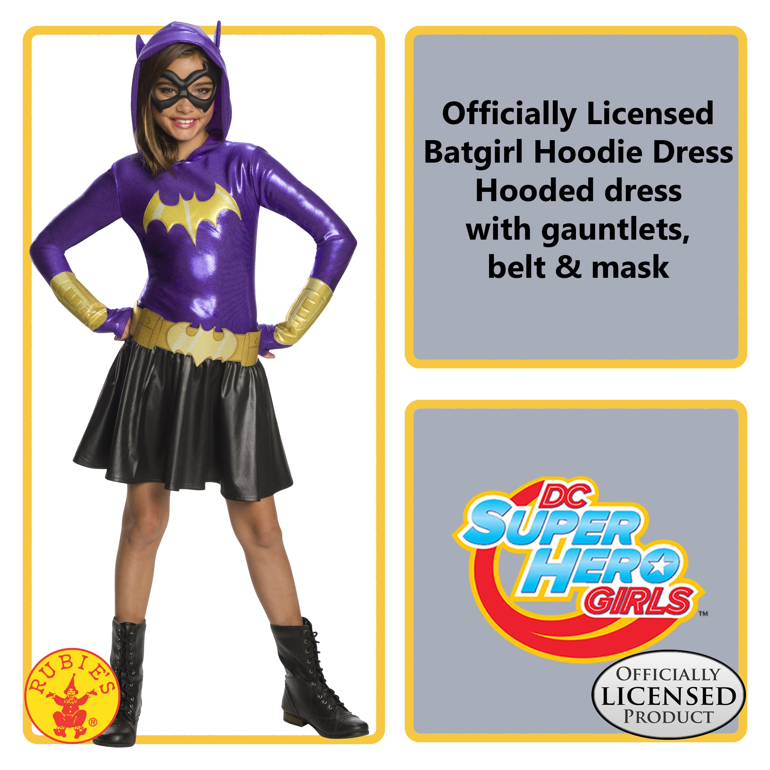 rubie-s-deluxe-batgirl-hoodie-kleid-m-dchen-kost-m-gr-e-m-kapuze image 3