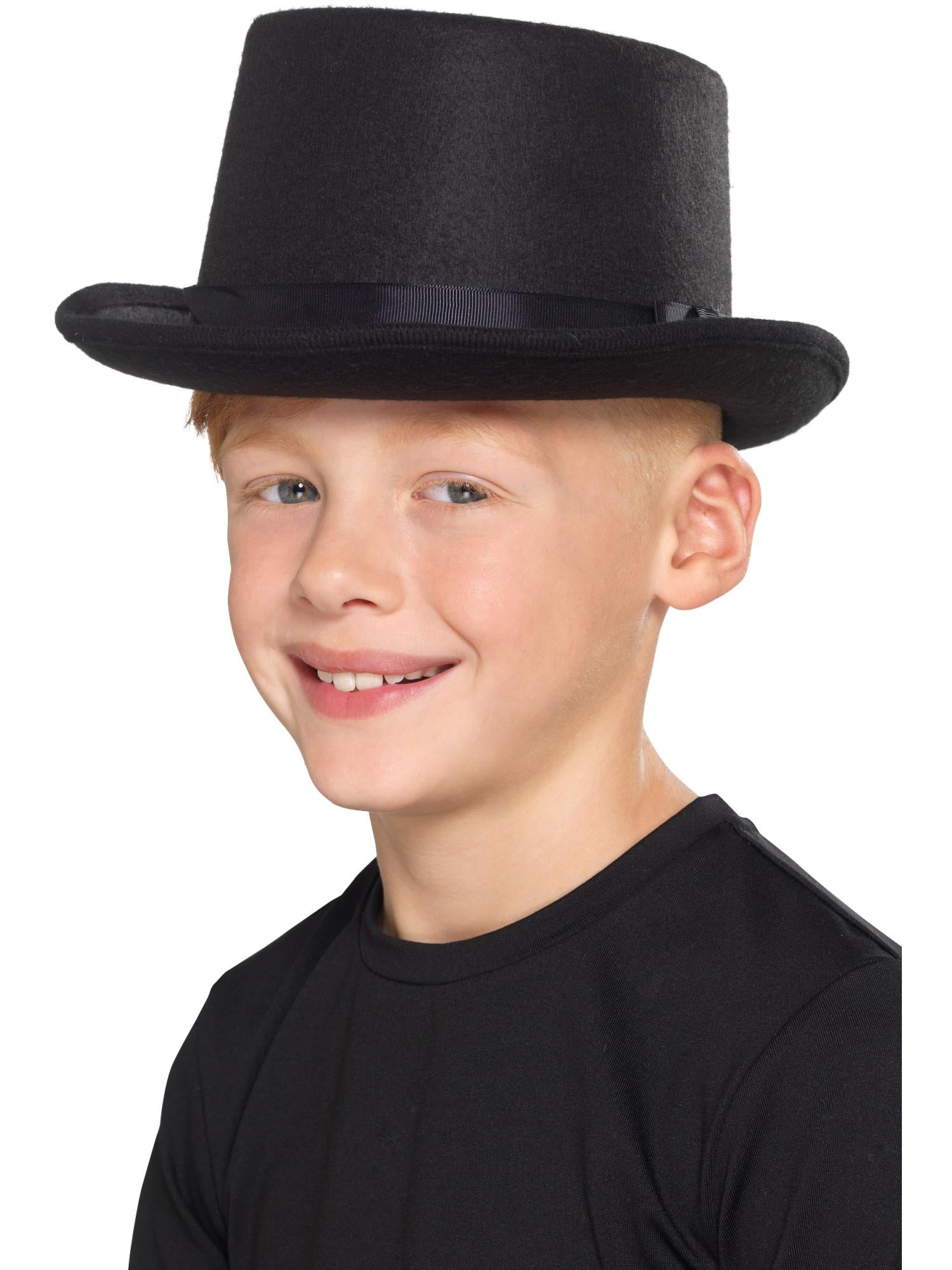 smiffys-fever-zylinder-kinder-schwarz-zauberhut-polyester image 1