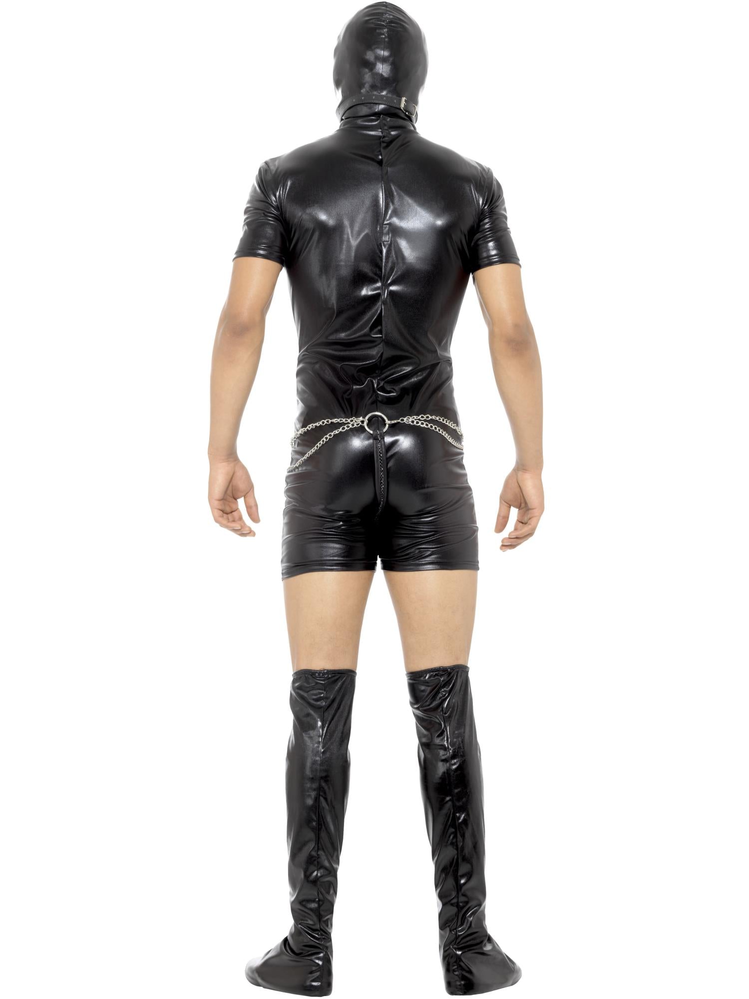 smiffys-fever-bondage-gimp-kost-m-schwarz-latex-optik image 2