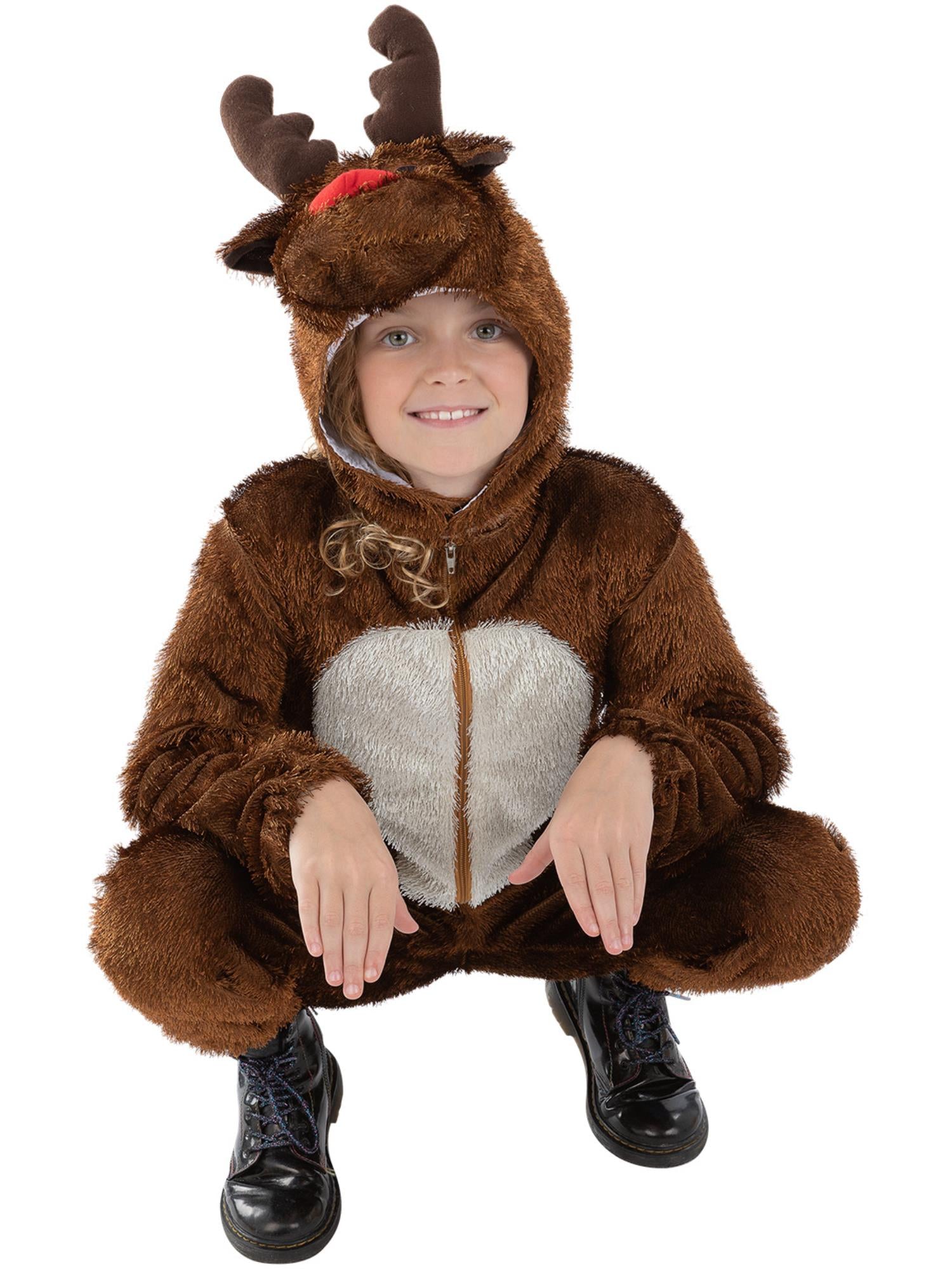 smiffys-fever-rentierkost-m-kinder-braun-mit-kapuze image 4