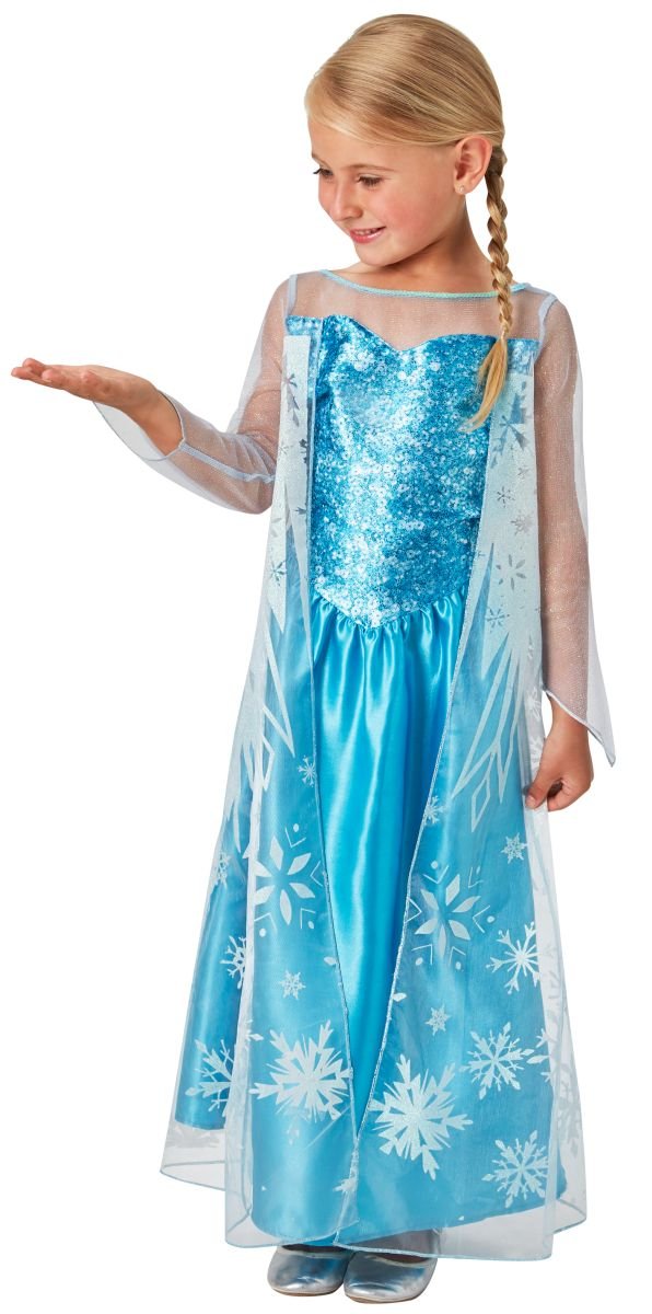 rubie-s-deluxe-3620976-elsa-frozen-kinderkleid-9-10-jahre-satin image 1