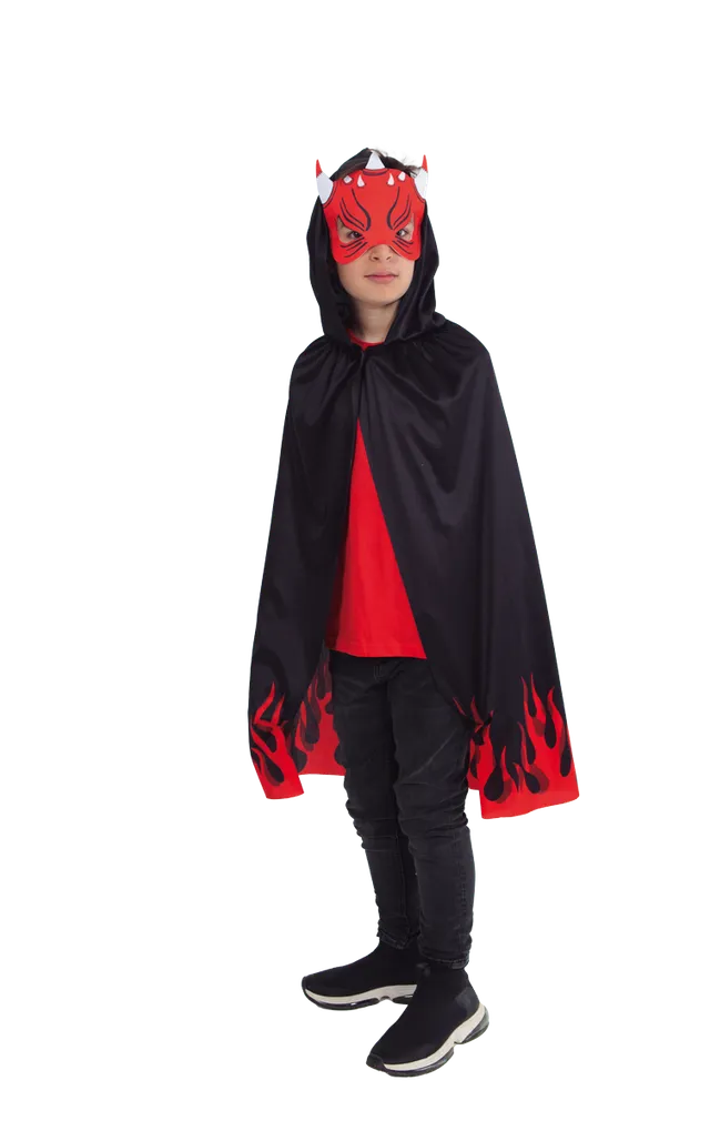 rubies-diablito-super-cape-maske-teufel-kost-m-kinder-3-8-jahre image 1