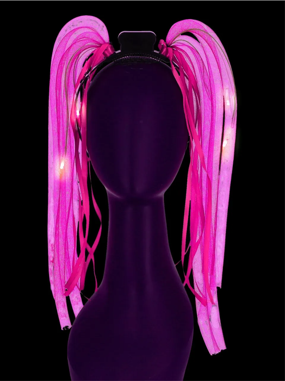 smiffys-time4fun-led-spaghetti-stirnband-pink-leuchtend image 1